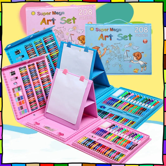 Kit De Arte Infantil 208 Piezas: Creatividad en Cada Pincelada